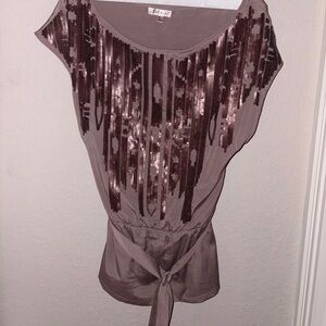 S Boutique Elegant Sequin Embellished Top